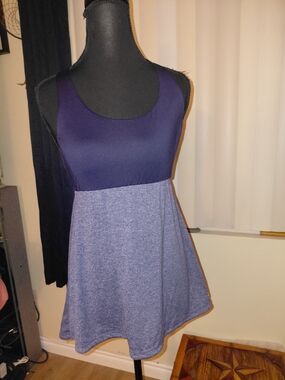 Champion Women's Navy and Heather Blue Tank Top